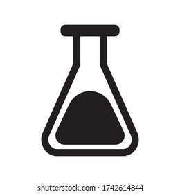 Test tube simple web icon. Flat style pictogram isolated on white background. Chemistry icon. Vector stock illustration eps10