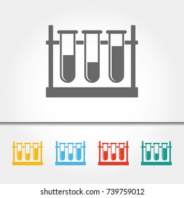 Test Tube Single Icon Vector Illustration
