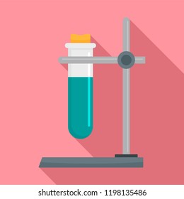 Test tube stand icon. Flat illustration of test tube stand vector icon for web design