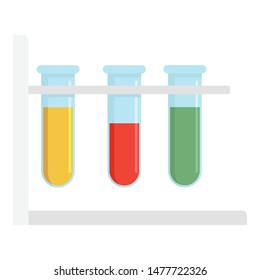 Test tube stand icon. Flat illustration of test tube stand vector icon for web design