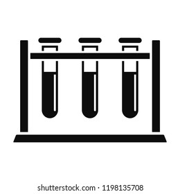 Test tube stand icon. Simple illustration of test tube stand vector icon for web design isolated on white background