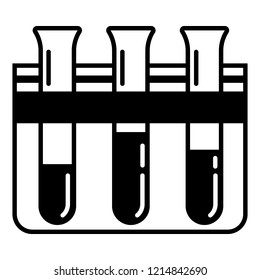 Test tube stand icon. Simple illustration of test tube stand vector icon for web design isolated on white background