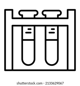 Imagen vectorial del icono de base del tubo de prueba. También se puede usar para aplicaciones web, aplicaciones móviles y medios impresos.