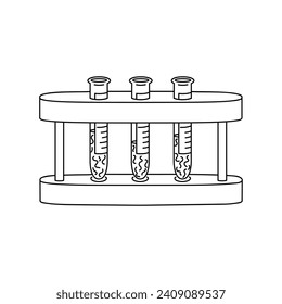 Test tube stand with test tubes