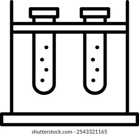 Icono detallado de la Ilustración vectorial del soporte del tubo de ensayo