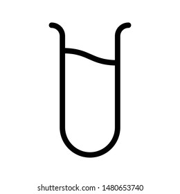 test tube thin line vector icon