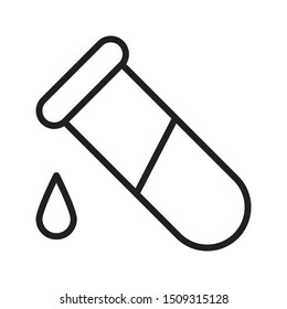 test tube thin line vector icon