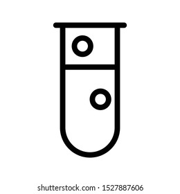 test tube thin line vector icon