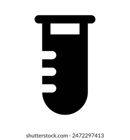 Icono de Vector editable de moda del tubo de ensayo, análisis de sangre