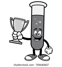 Test Tube with Trophy Illustration