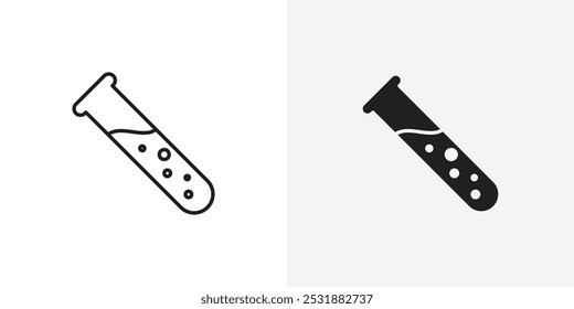 Conjunto de ícones do vetor do tubo de ensaio. Ilustrador de vetor de ações. EPS 10