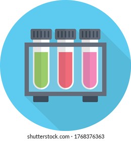 test tube vector flat color icon