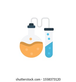 test tube vector flat colour icon 