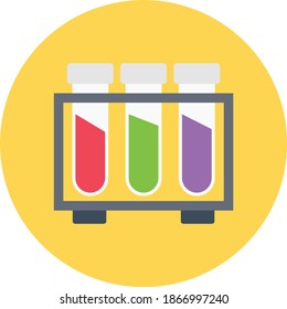 test tube vector flat colour icon