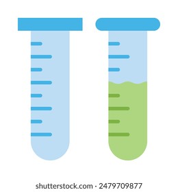 Test Tube Vector Flat Icon Design