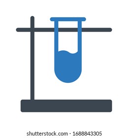 Test tube vector glyph color icon  