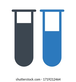 test tube vector glyph color icon 