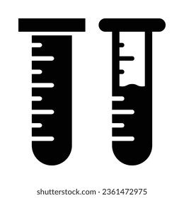 Test Tube Vector Glyph Icon For Personal And Commercial Use.
