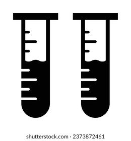 Icono De Glifo Vector De Tubo De Prueba Para Uso Personal Y Comercial.
