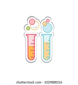 Icono del vector del tubo de ensayo