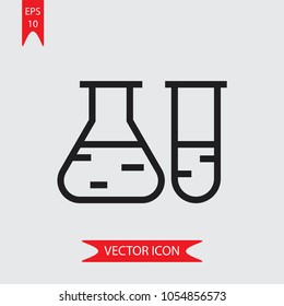 Test tube vector icon 