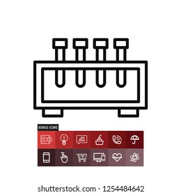 Test tube vector icon