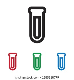 Test tube vector icon