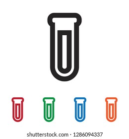 Test tube vector icon