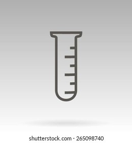 Test tube vector icon