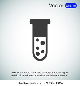 Test tube vector icon