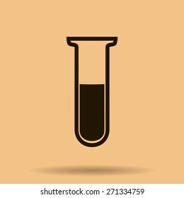 Test tube vector icon