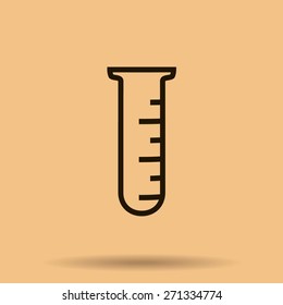 Test tube vector icon