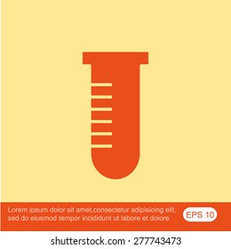 Test tube vector icon