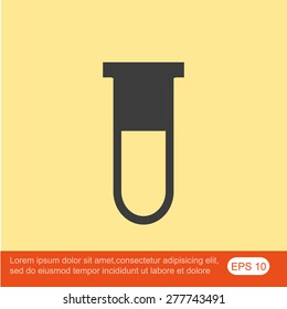 Test tube vector icon