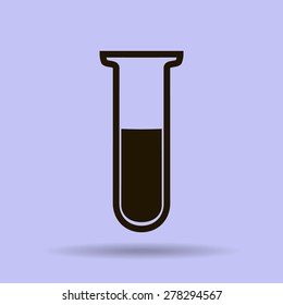 Test tube vector icon