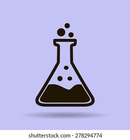 Test tube vector icon