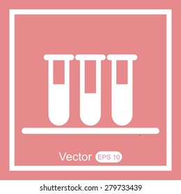 Test tube vector icon