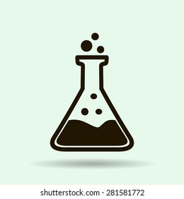 Test tube vector icon
