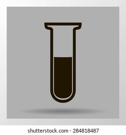 Test tube vector icon