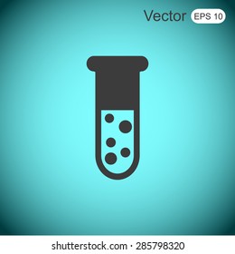 Test tube vector icon