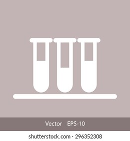 Test tube vector icon