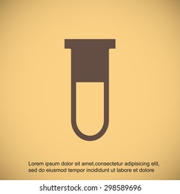 Test tube vector icon