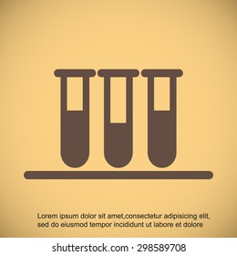 Test tube vector icon