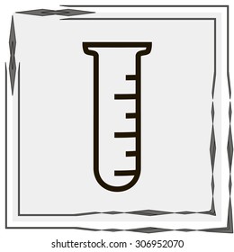 Test tube vector icon