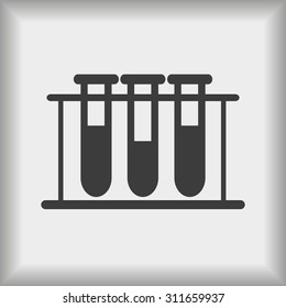 Test tube vector icon