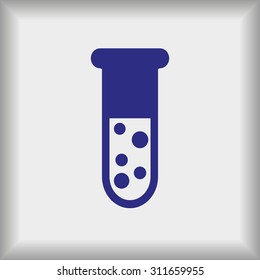 Test tube vector icon