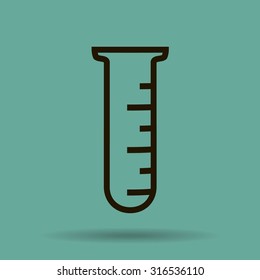 Test tube vector icon