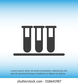 Test tube vector icon