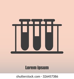 Test tube vector icon