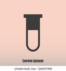 Test tube vector icon